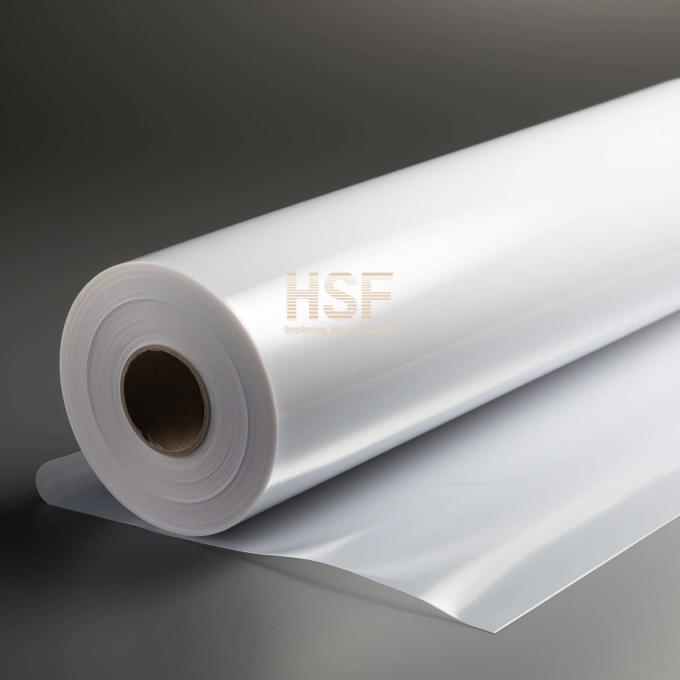 Close-up view of 80Î¼m Opaque White PE Film texture and opacity