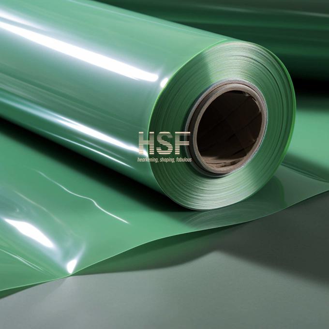 Green mono axially oriented PE film 40Î¼m product sample