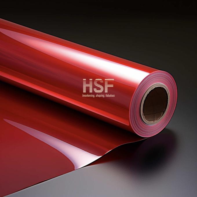 36μm Red PET Non-Silicone Coated Release Film sample showing material texture and color