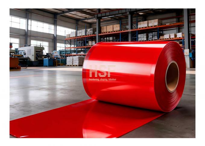 Close-up view of 120Î¼m Red CPE Base Film demonstrating thickness and material consistency