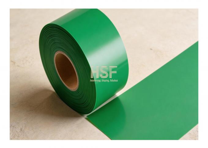 Close-up view of 80Î¼m Green CPE Base Film surface texture and color consistency